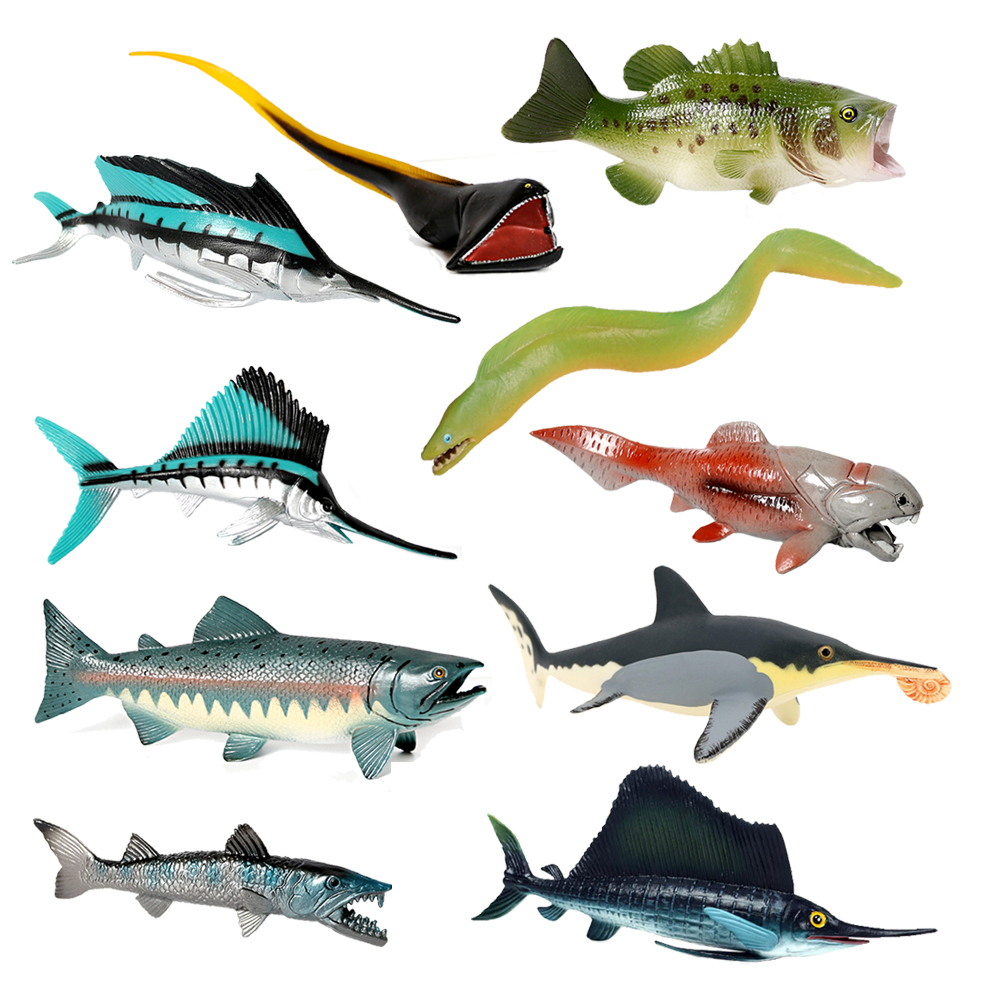 Kids Toys Reviews - Plastic Fish Model Toys Marine Animals