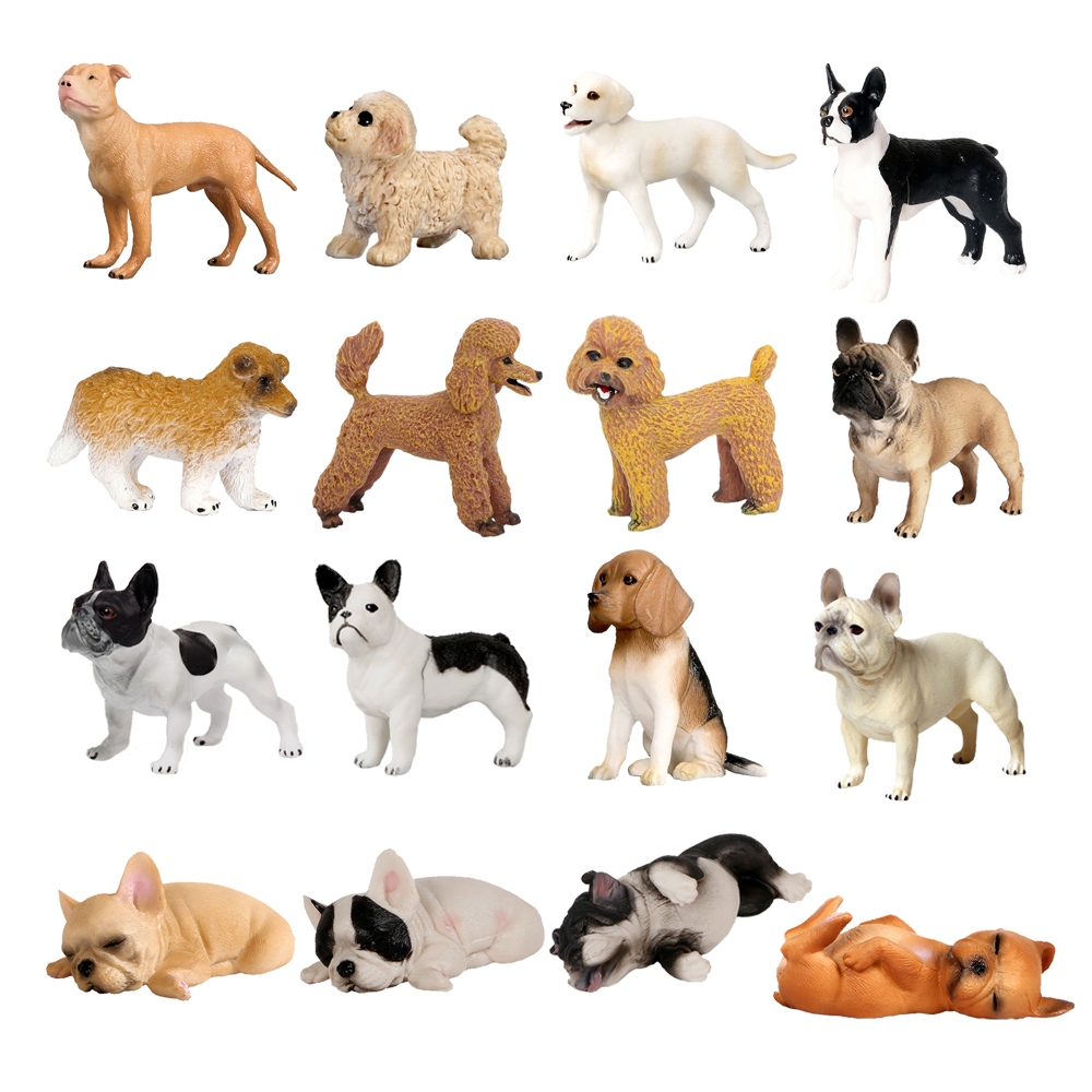 Kids Toys Reviews - Dog figures Boston terrier Poodle Labrador