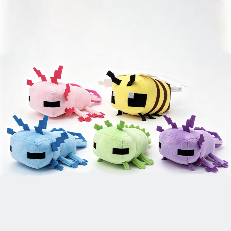 Kids Zombie Toys - Axolotl Plush Toys Creeper Spider Enderman