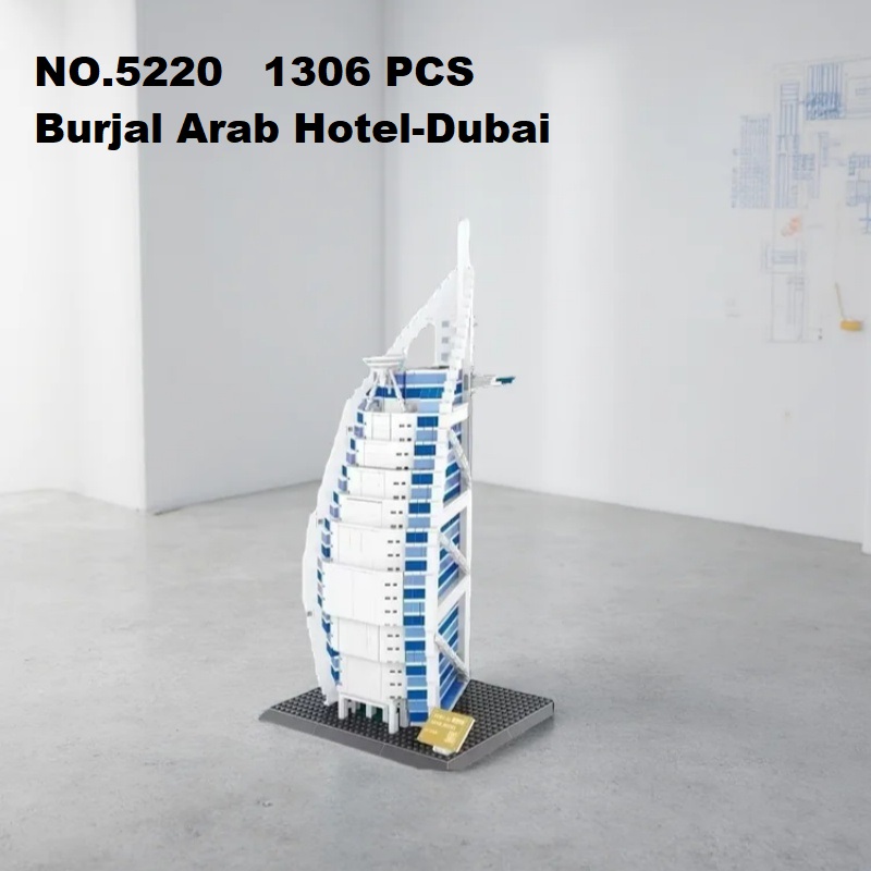 Kids Toys Dubai - 1306pcs Building Blocks Burjal Arab Hotel-Dubai