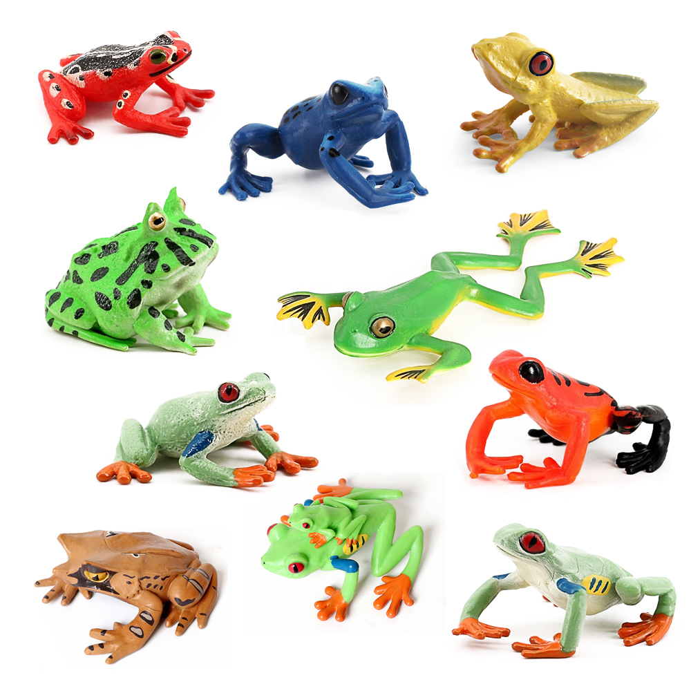 Kids Toys Reviews - Frogs Models Wild Animals Figurines Plastic