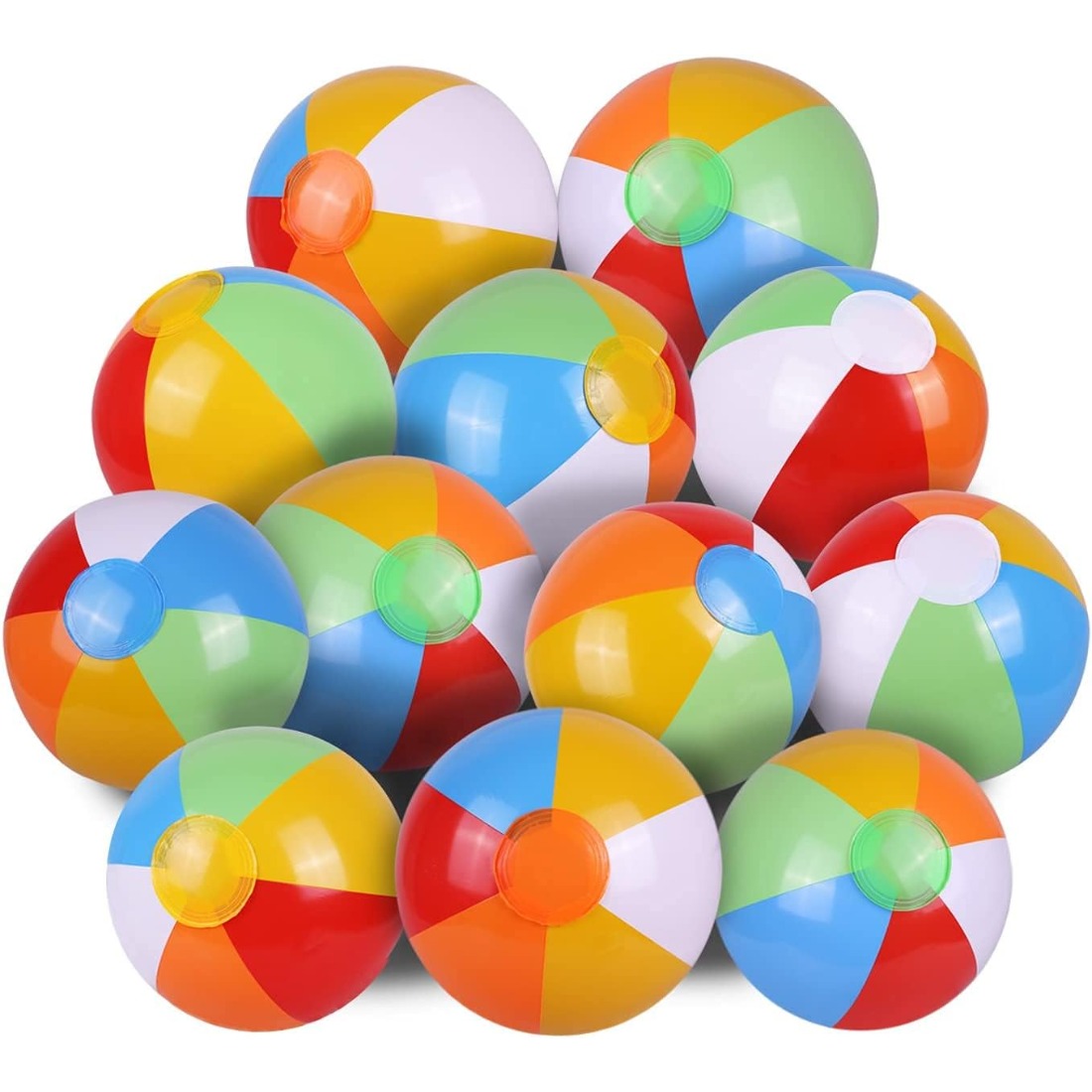 Kids Toys Play - 5 Pack Bulk Rainbow Inflatable Beach