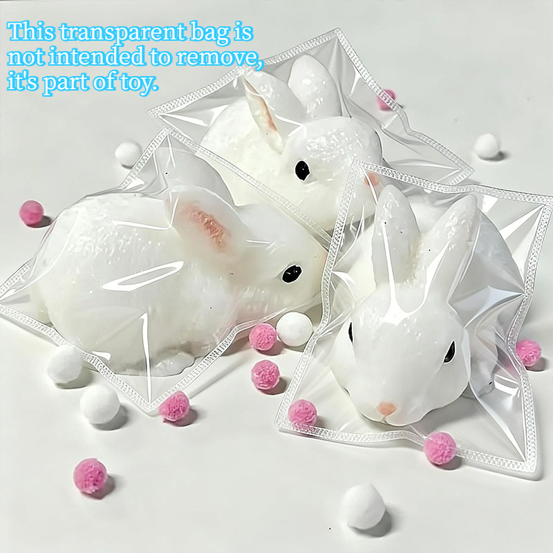 Kids Toys Easter - 1/2/3PCS Fluffy White Rabbit Squishy Toy,