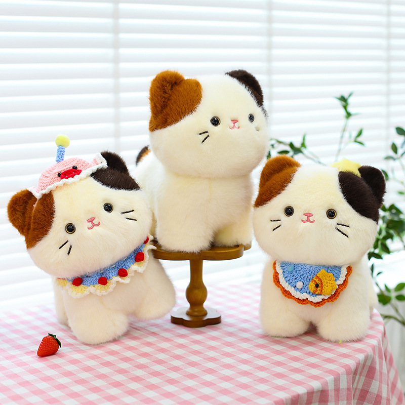 Cute Tricolor Cat Plush Toy Ca - Popular Kids Xmas Toys ulasan dan harga