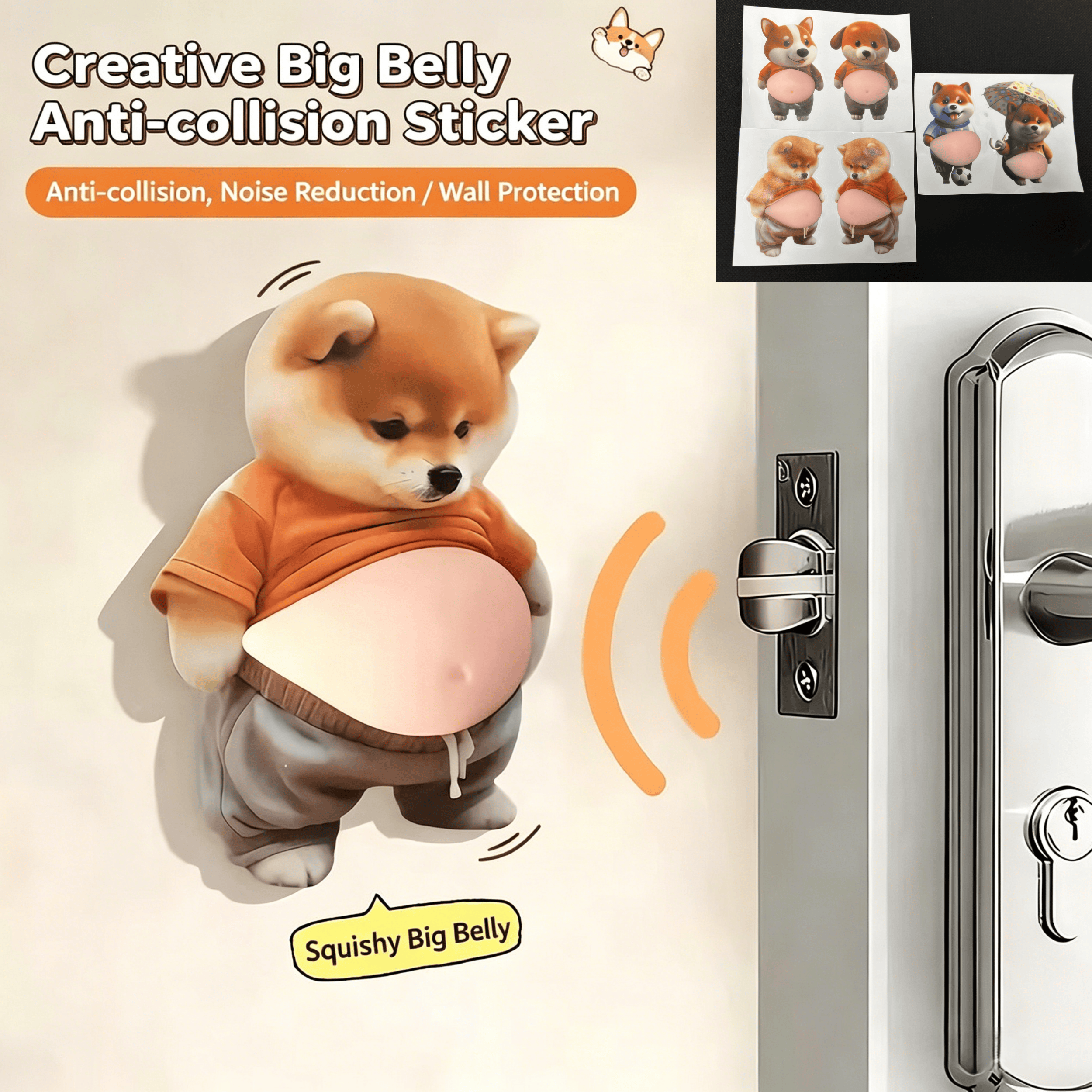 6Pcs 3D Dog & Cat Belly Mochi  - Kids Toys Easter ulasan dan harga