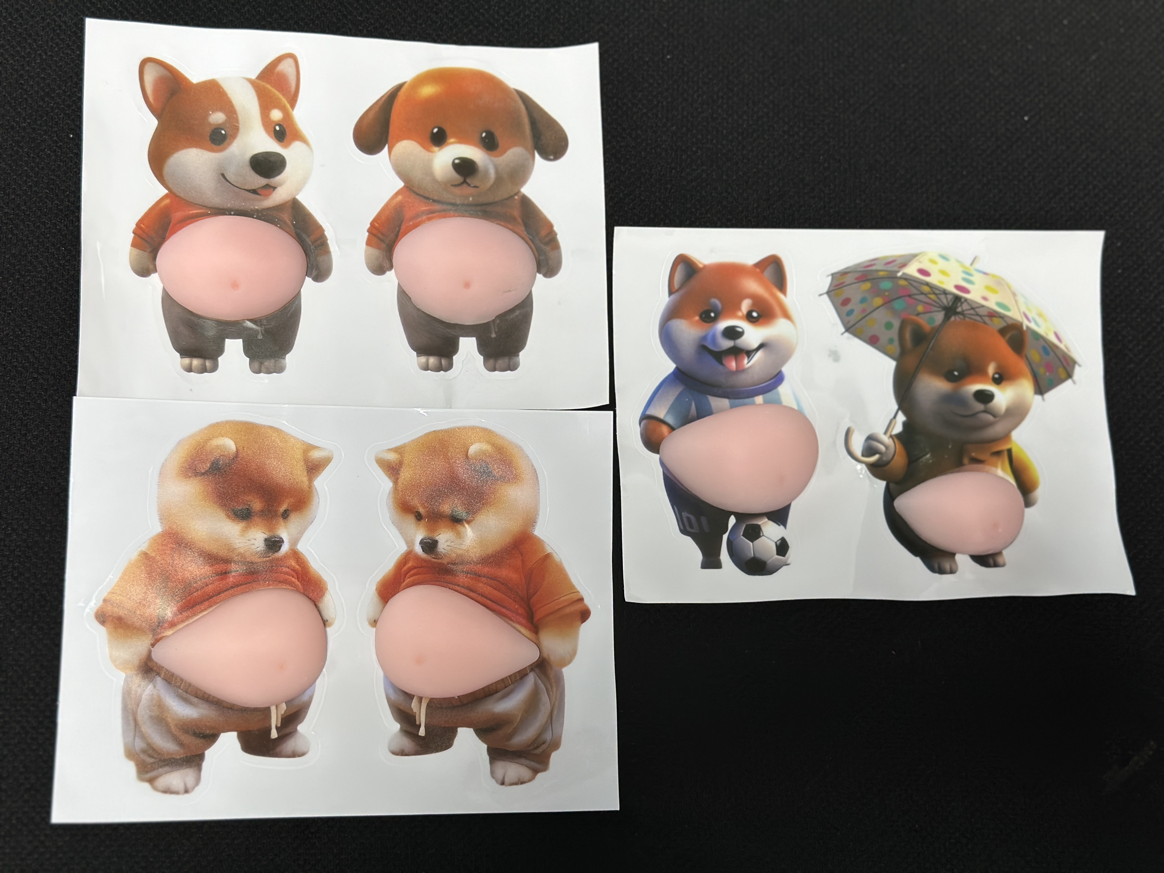 6Pcs 3D Dog & Cat Belly Mochi  - Kids Toys Easter ulasan dan harga