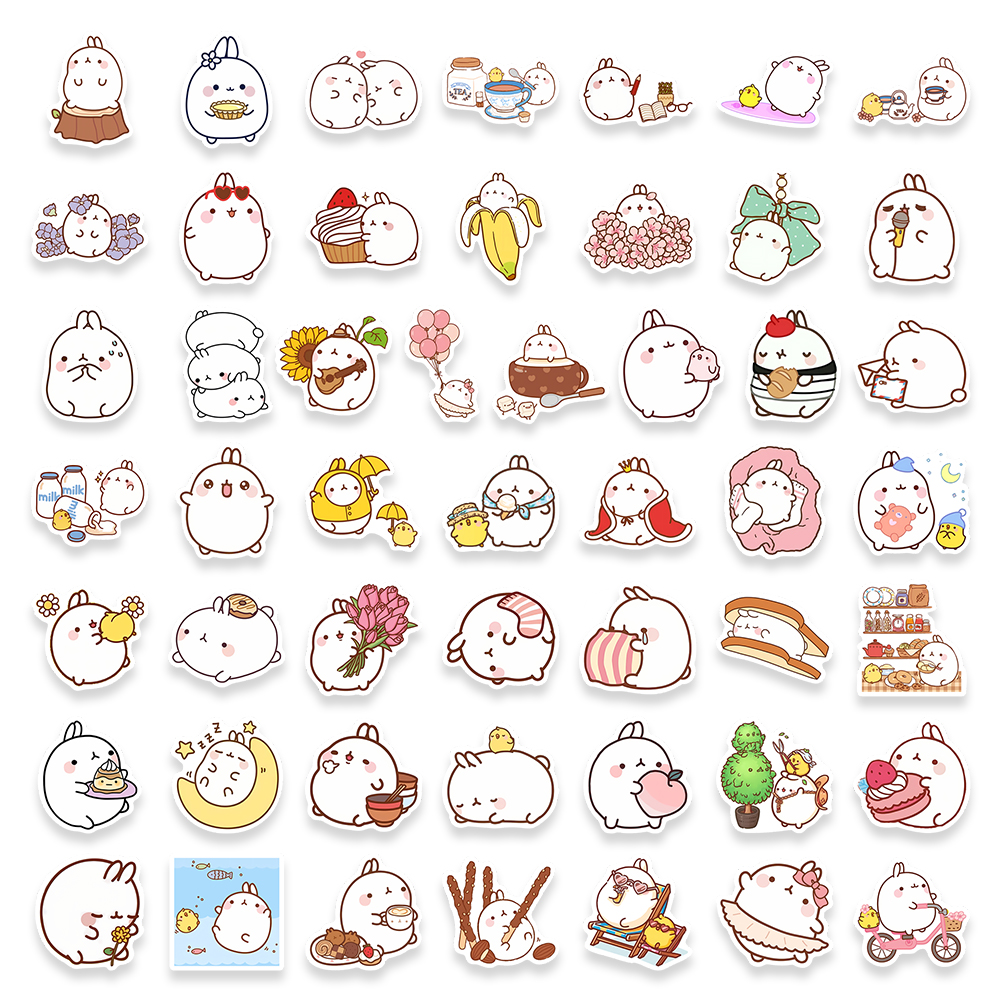 Cartoon Cute Fat Rabbit Sticke - Kids Toys Laptop ulasan dan harga