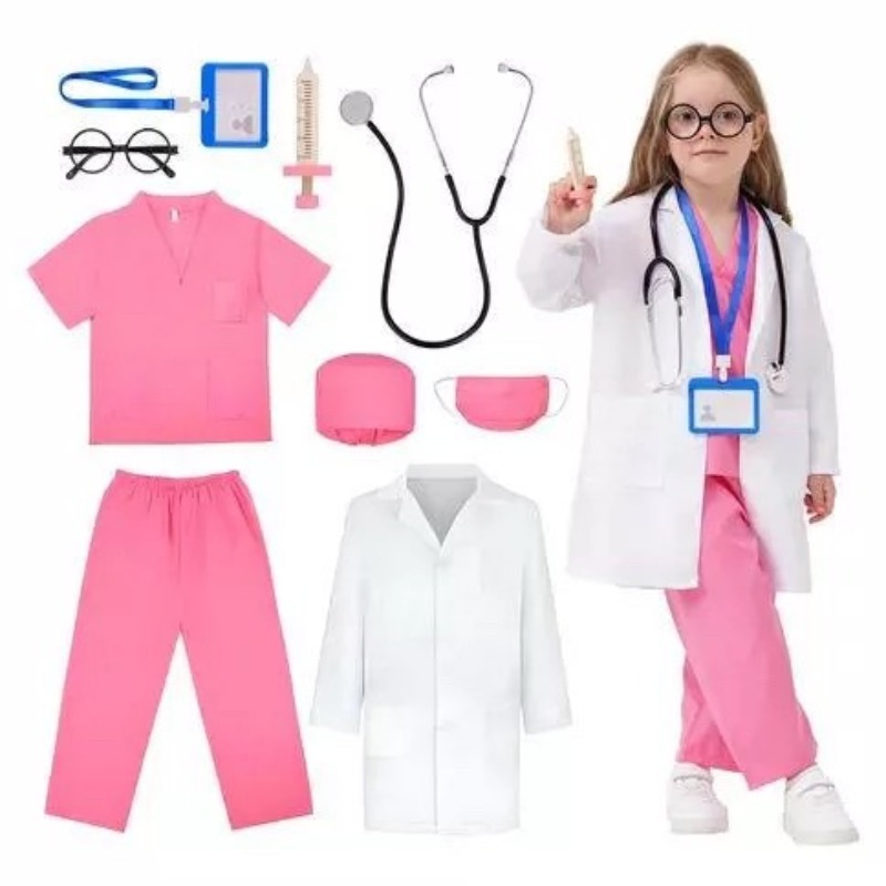 Kids Doctor Nurse Costume Whit - Kids Toys Play ulasan dan harga
