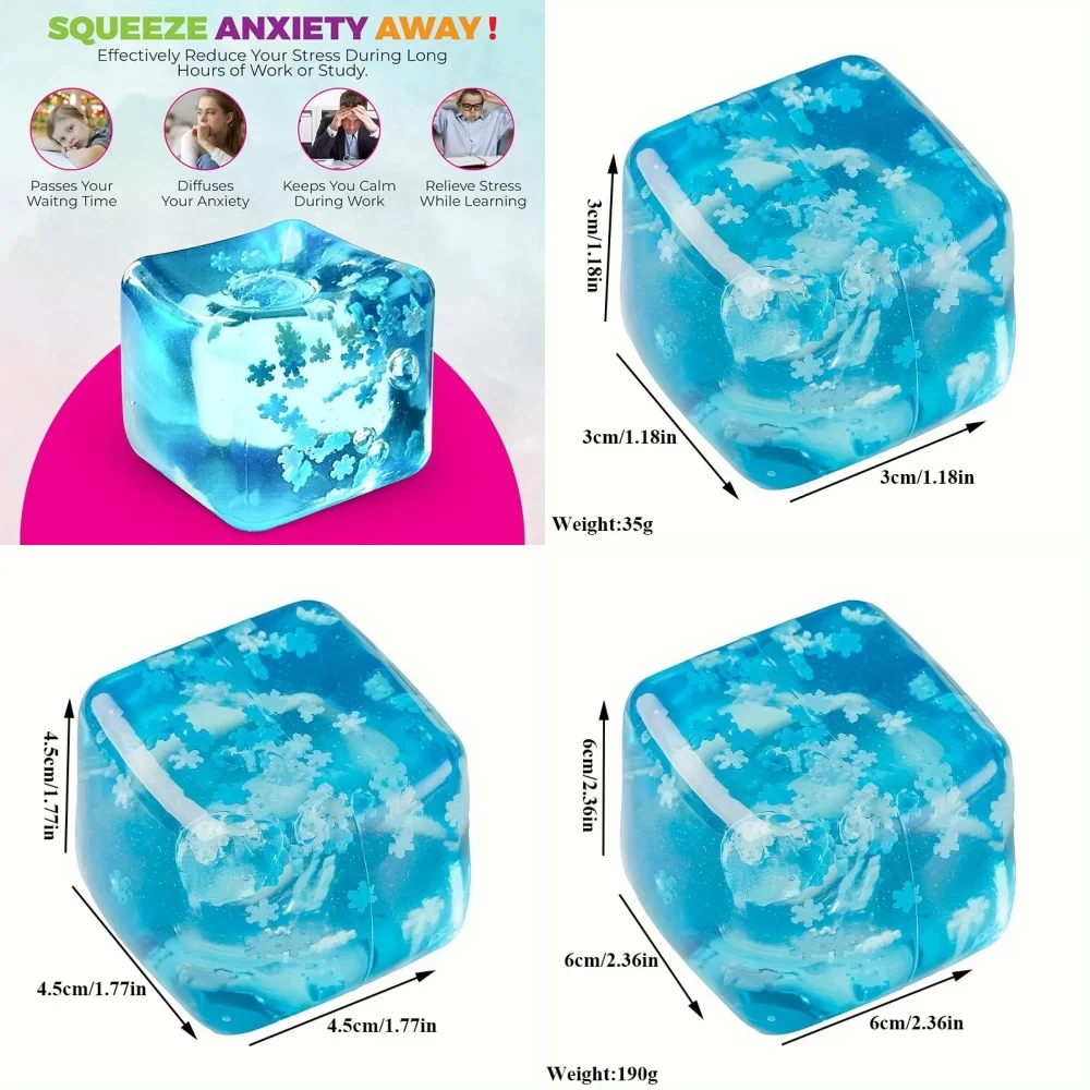 1pcs Squishy Ice Cube Fidget T - Kids Toys Easter ulasan dan harga