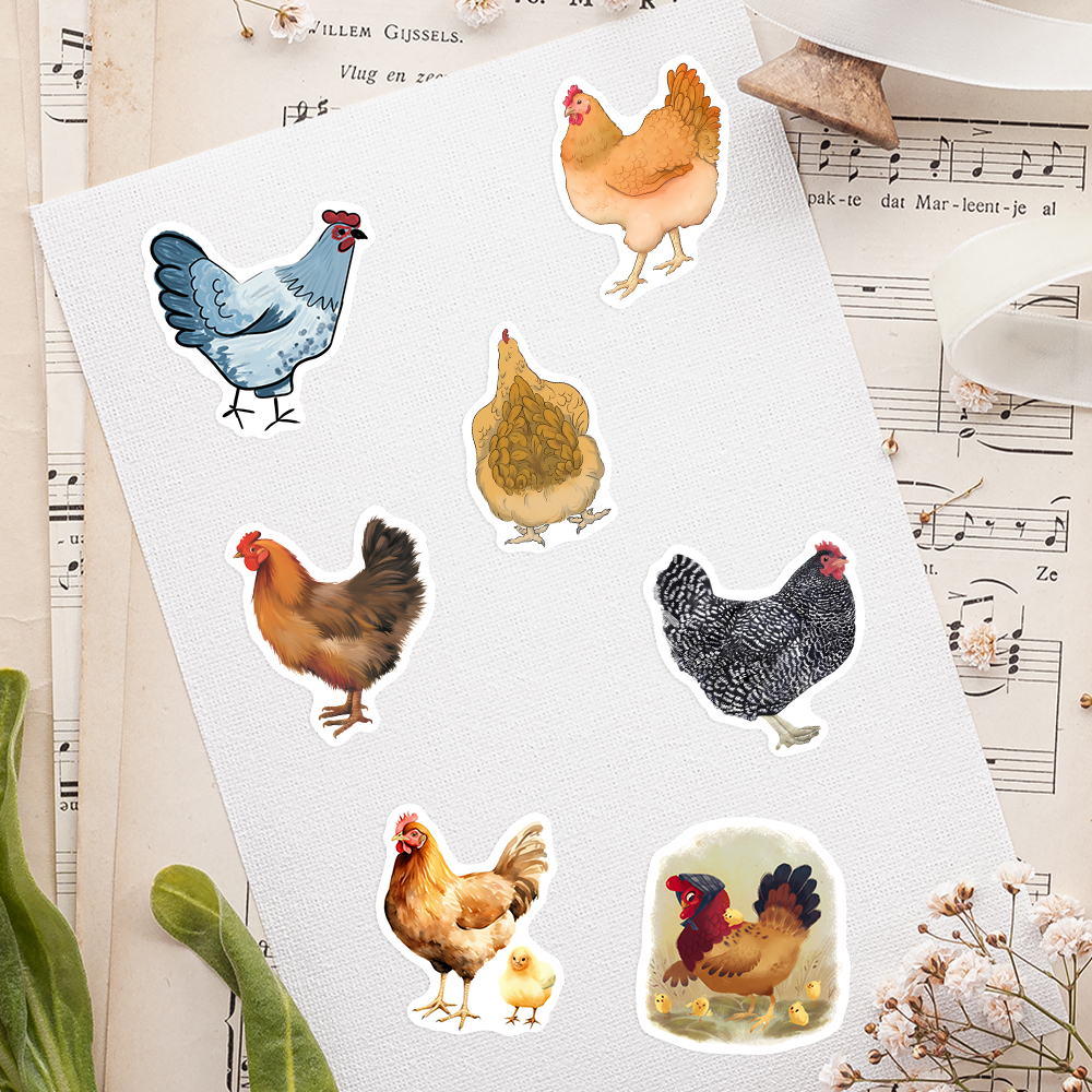 Cute Cartoon Chicken Stickers  - Kids Toys Laptop ulasan dan harga