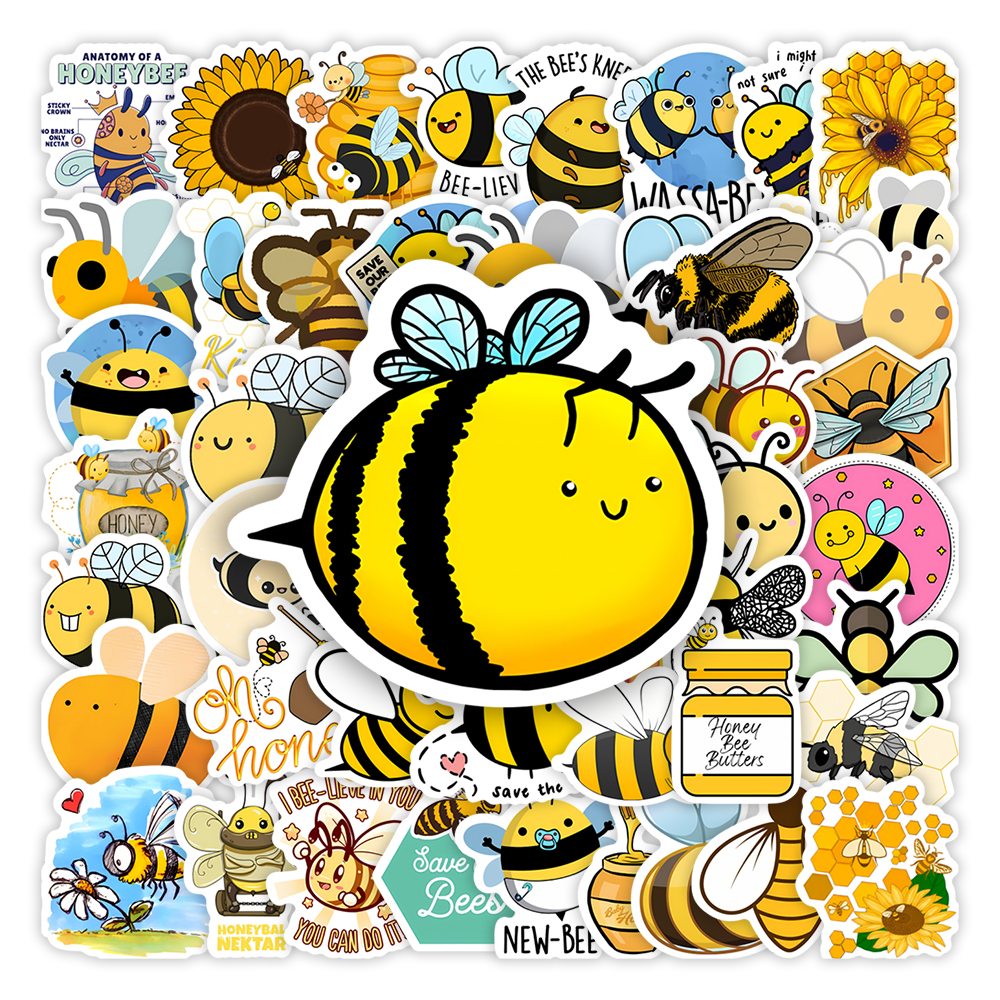 Cute Cartoon Honey Bee Sticker - Kids Toys Laptop ulasan dan harga