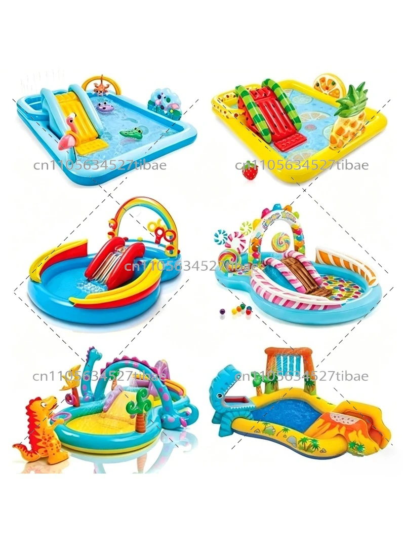 Inflatable Rainbow Kids Pool w - Kids Toys Play ulasan dan harga