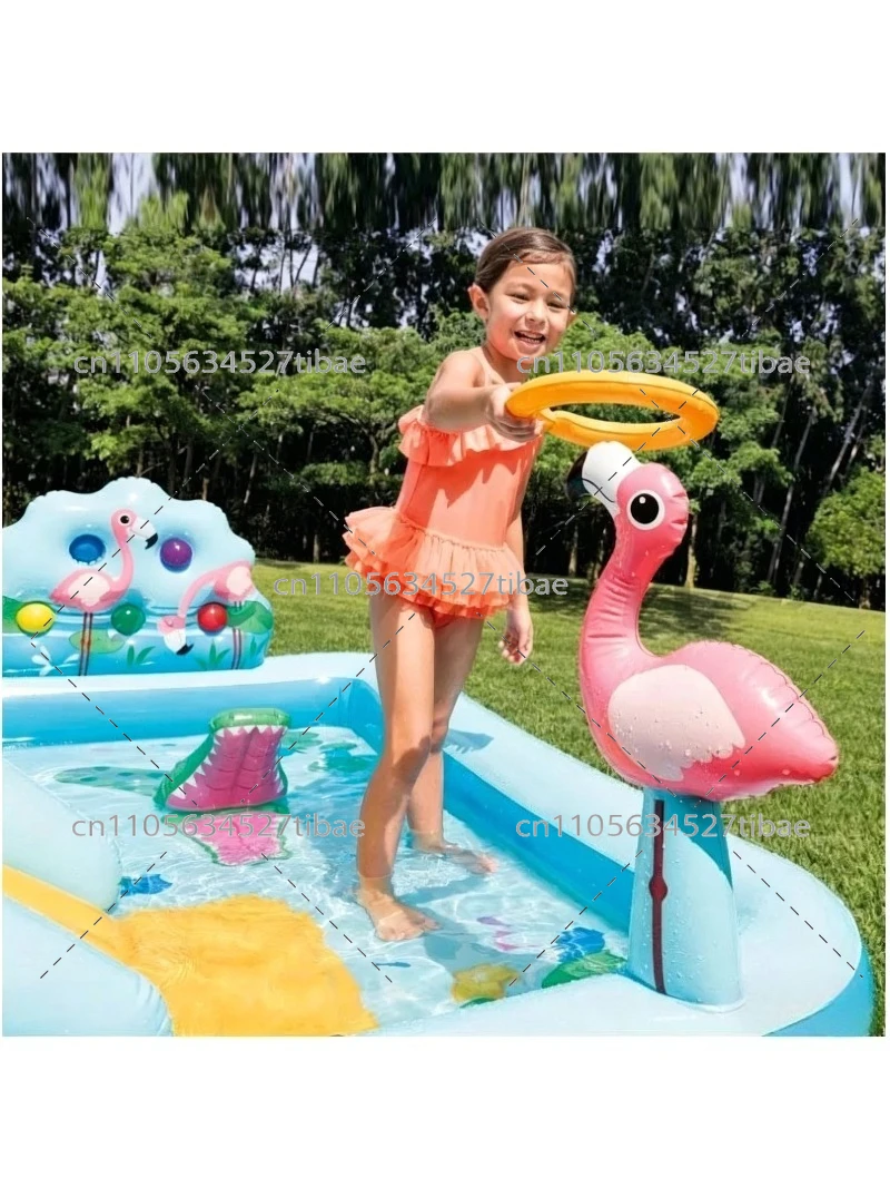 Inflatable Rainbow Kids Pool w - Kids Toys Play ulasan dan harga