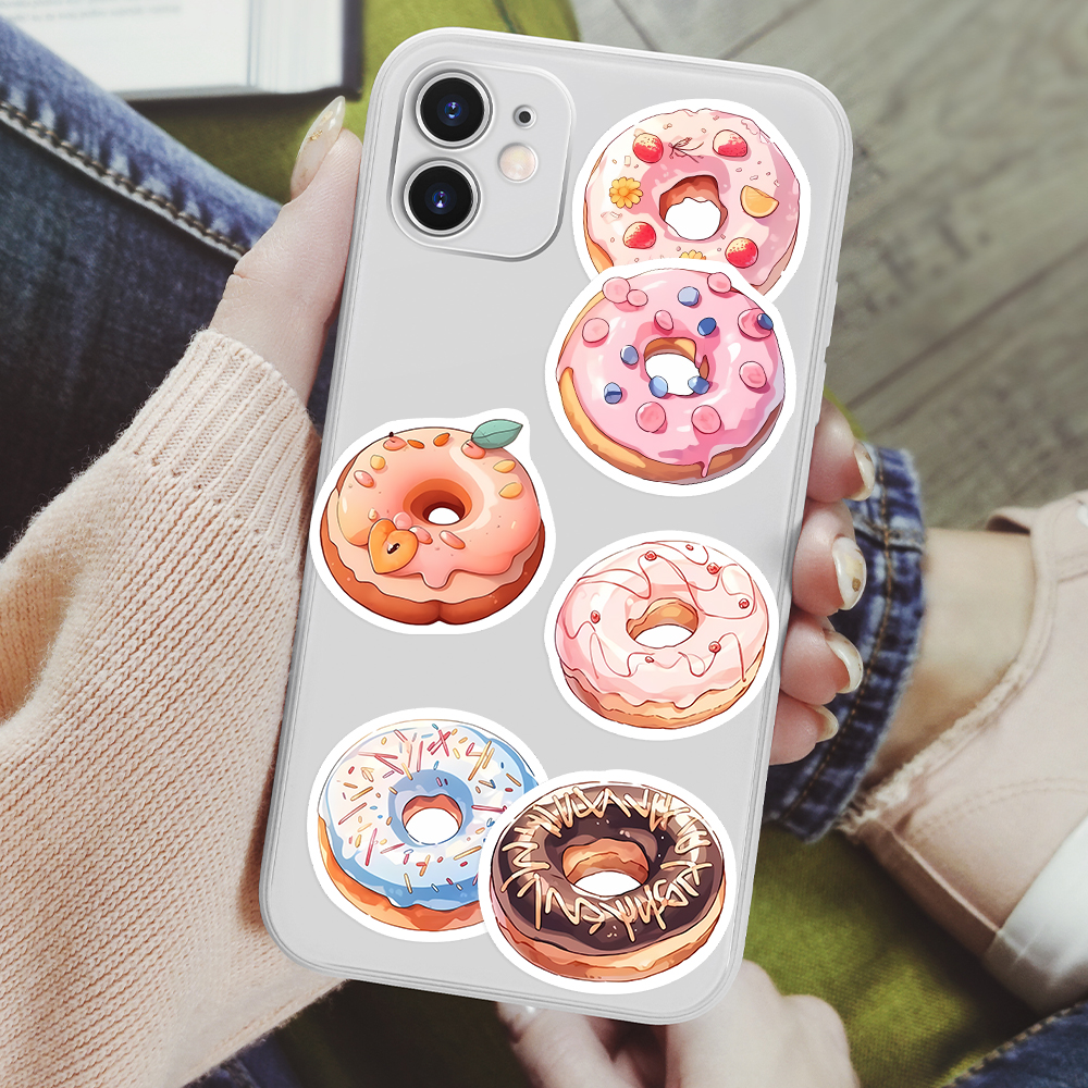 Cute Donut Dessert Stickers DI - Kids Toys Laptop ulasan dan harga