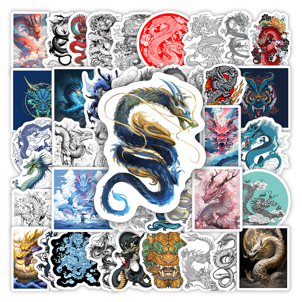 Cool Chinese Dragon Stickers D - Kids Toys Laptop ulasan dan harga