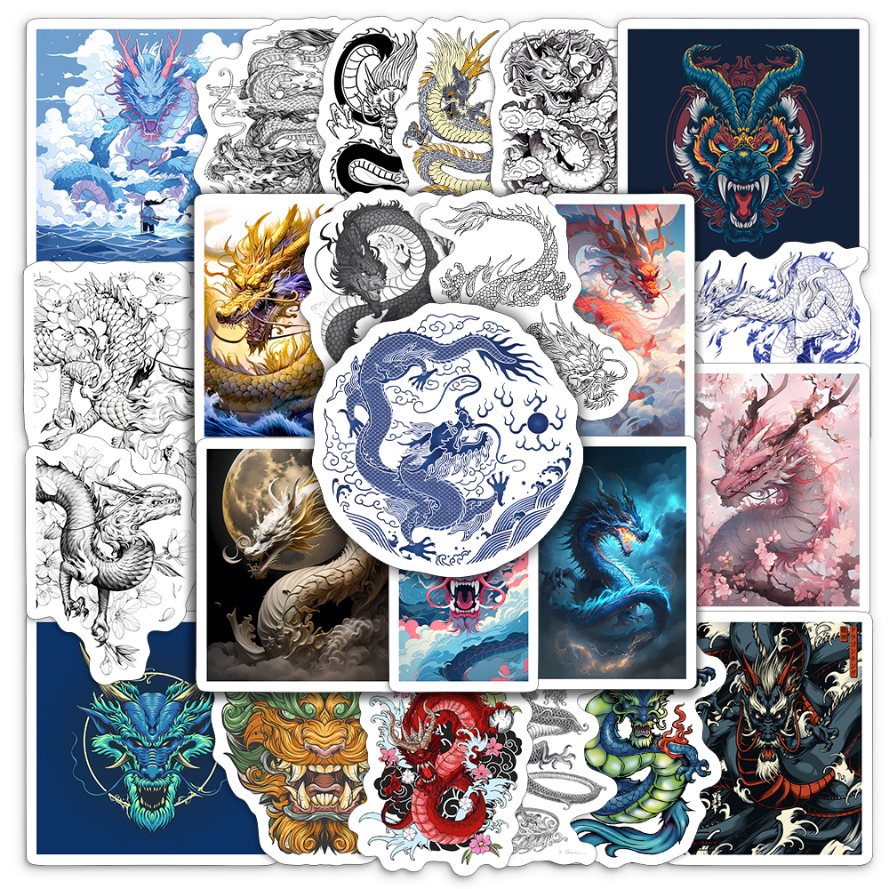 Cool Chinese Dragon Stickers D - Kids Toys Laptop ulasan dan harga