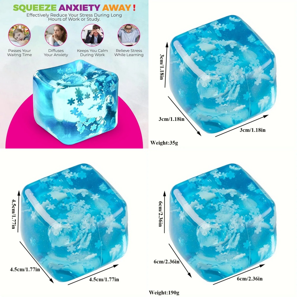 Squishy Ice Cube Fidget Toys,  - Kids Toys Easter ulasan dan harga