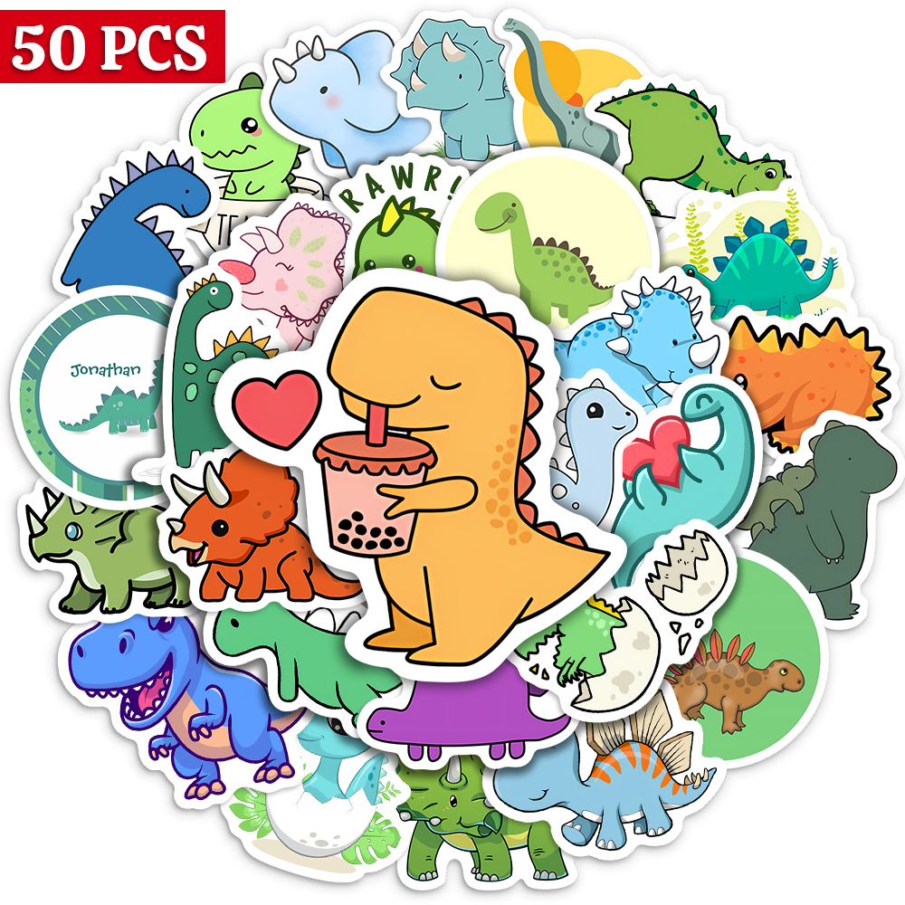 Cute Lovely dinosaur Stickers  - Kids Toys Laptop ulasan dan harga