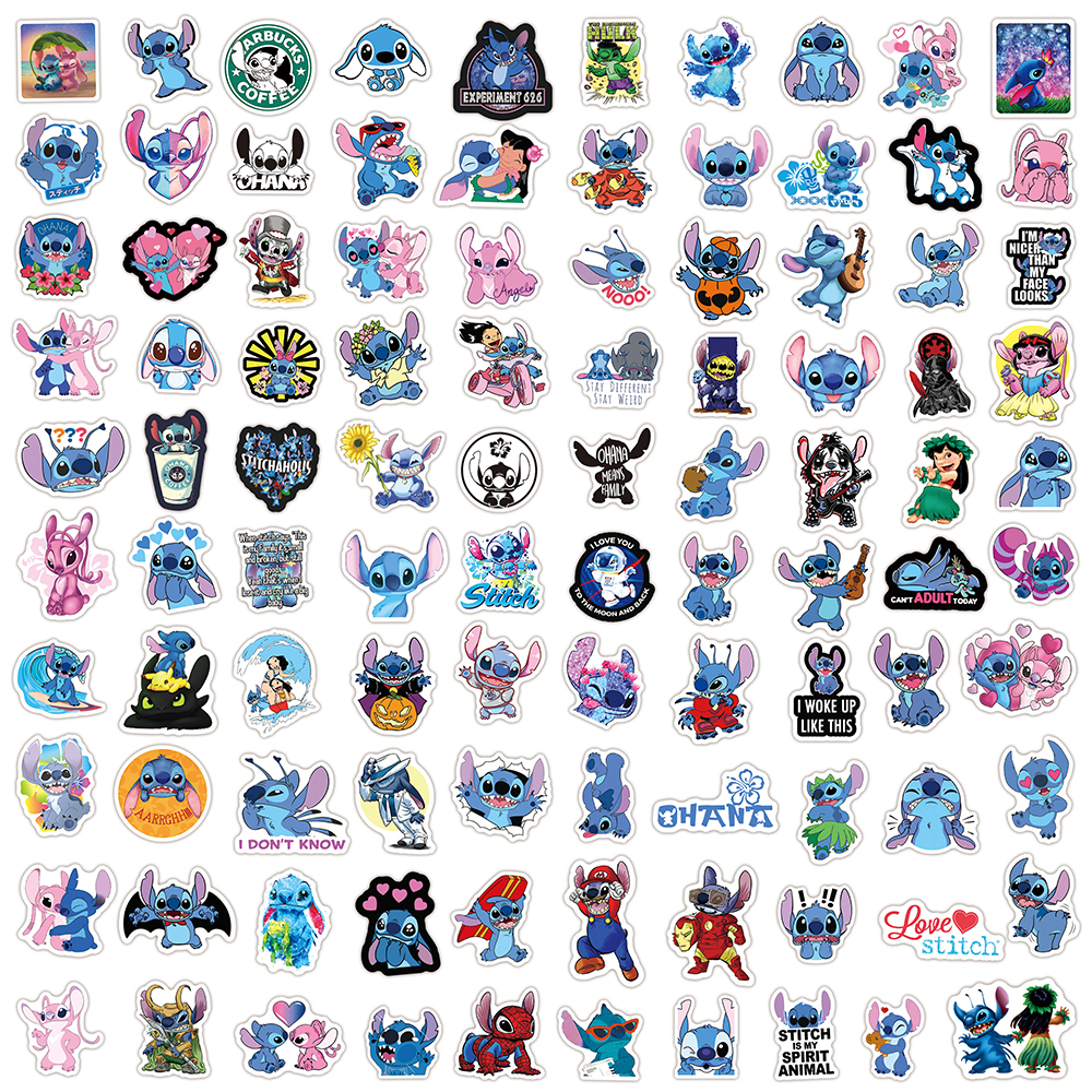 50/100pcs Cute Stitch Stickers - Kids Toys Laptop ulasan dan harga