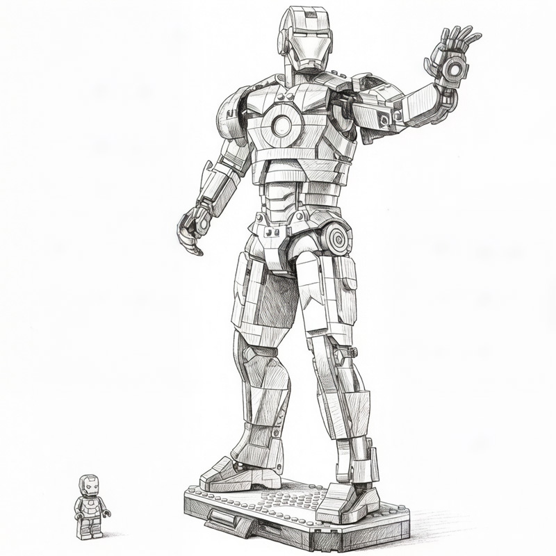 1297PCS MOC Man Mark 3 buildin - Kids Toys Blocks ulasan dan harga