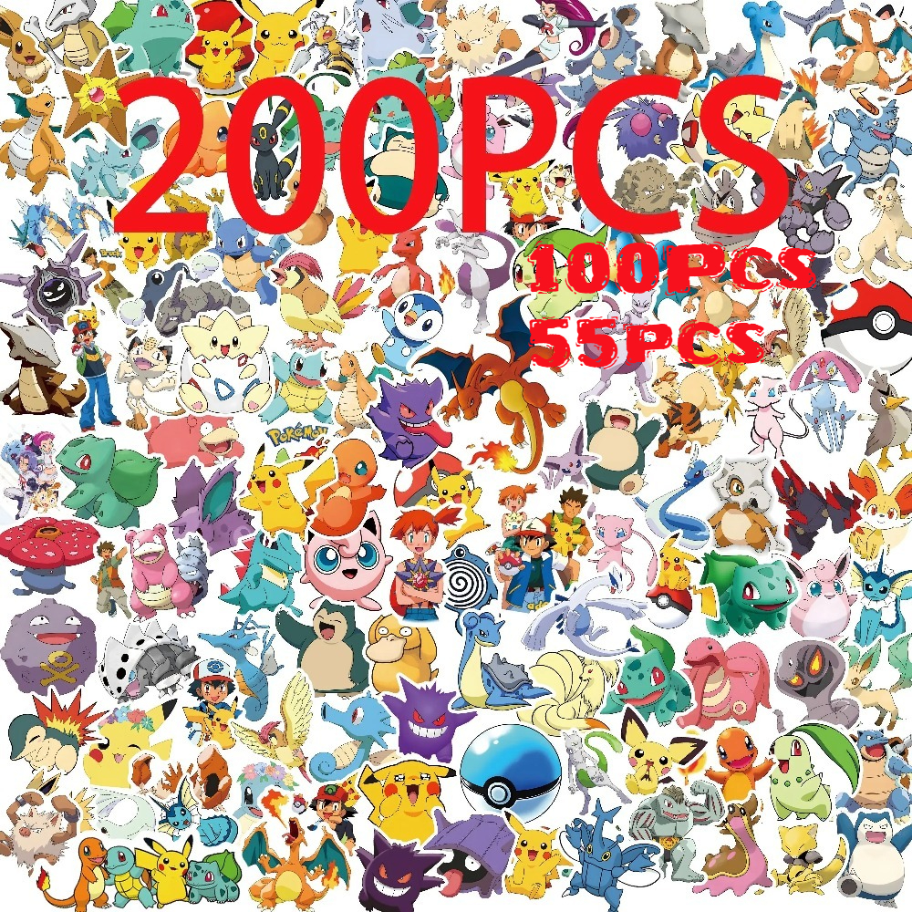 50/100pcs Pokemon Anime Sticke - Kids Toys Laptop ulasan dan harga