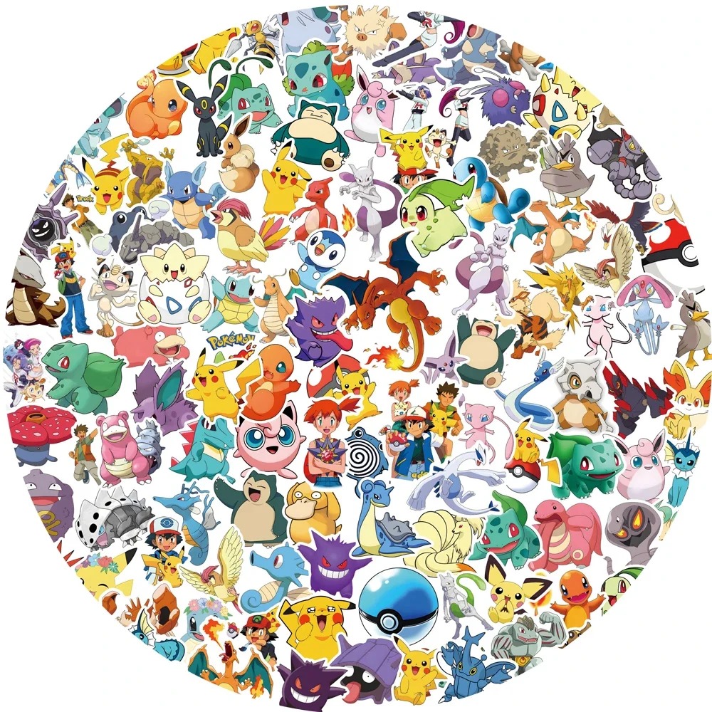 50/100pcs Pokemon Anime Sticke - Kids Toys Laptop ulasan dan harga