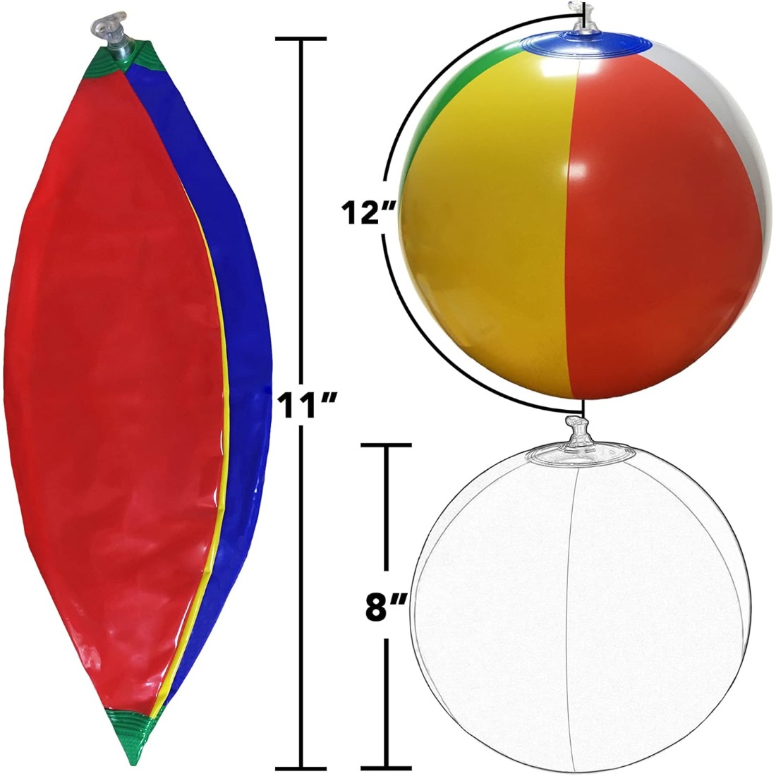 5 Pack Bulk Rainbow Inflatable - Kids Toys Play ulasan dan harga