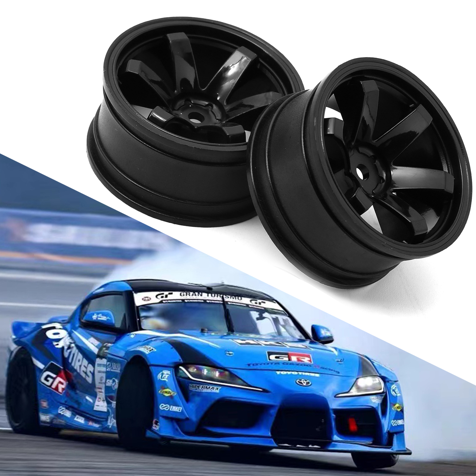 4pcs  Plastic Wheel Hub RC Rac - Kids Toys Remote Car ulasan dan harga