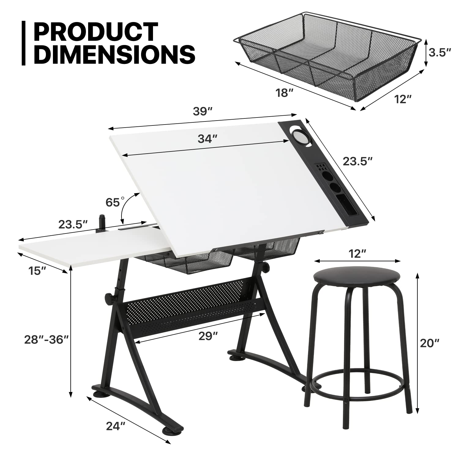 Adjustable Drafting Desk with  - Kids & Toys Expo Saudi Arabia ulasan dan harga