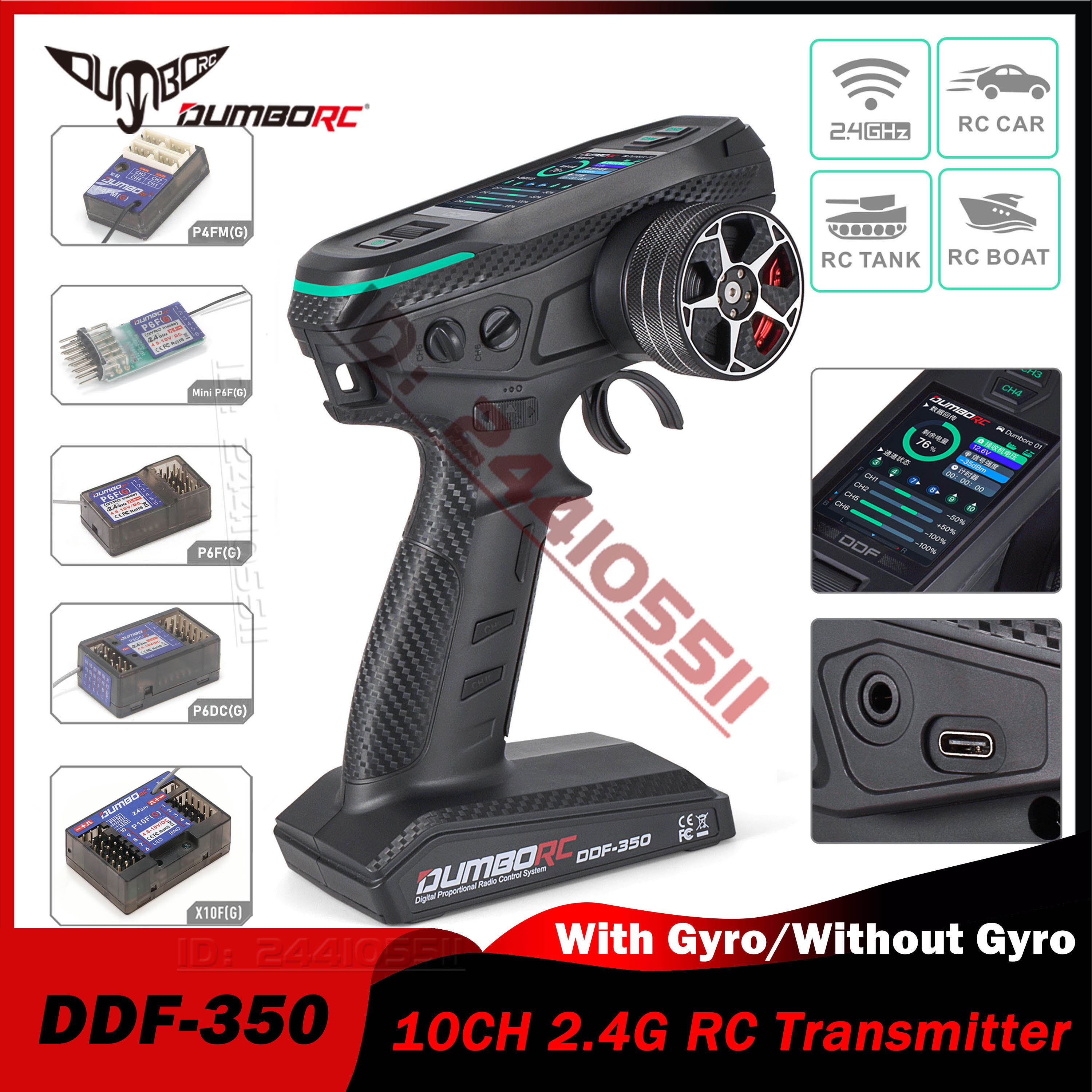 DUMBORC 10CH DDF-350 RC Remote - Kids Toys Remote Car ulasan dan harga