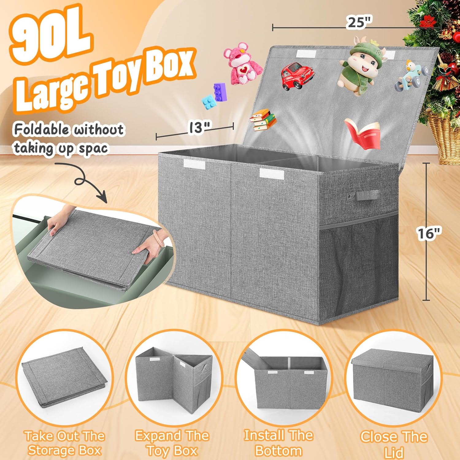 Large Toy Storage Box with Lid - Kids & Toys Expo Saudi Arabia ulasan dan harga