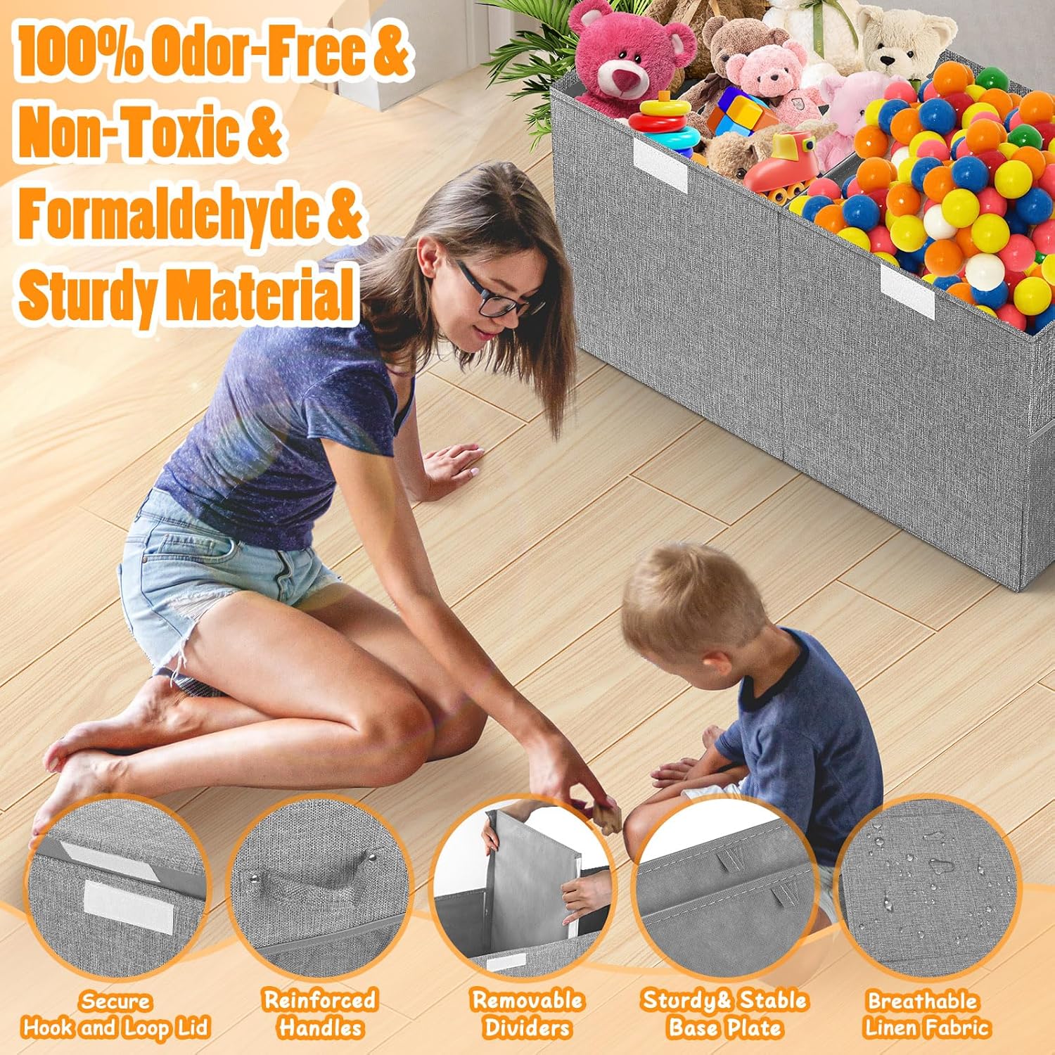 Large Toy Storage Box with Lid - Kids & Toys Expo Saudi Arabia ulasan dan harga