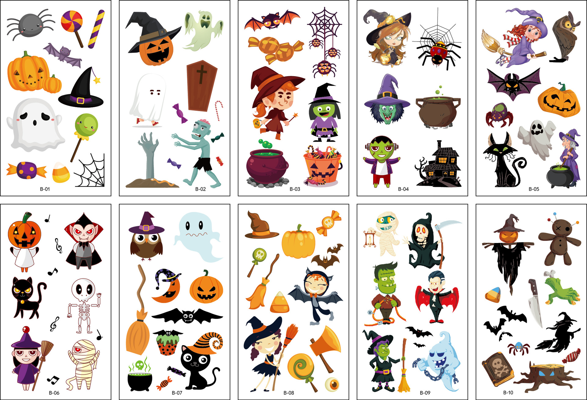 10 Sheets Halloween Pumpkins Z - Kids Zombie Toys ulasan dan harga