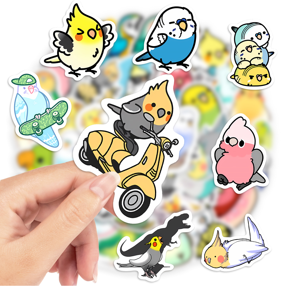 Cute Cartoon Parrot Stickers B - Kids Toys Laptop ulasan dan harga
