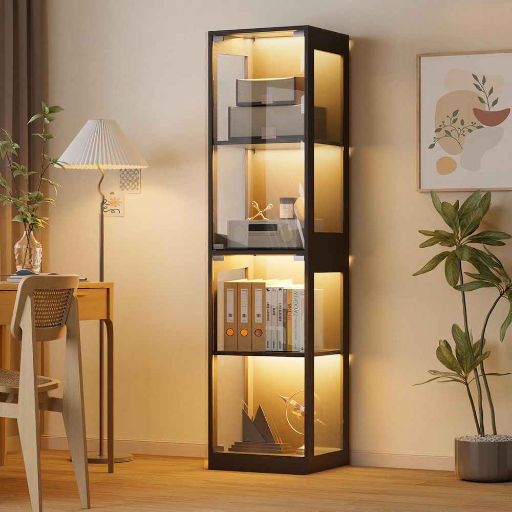4-Tier Glass Display Cabinet w - Kids & Toys Expo Saudi Arabia ulasan dan harga