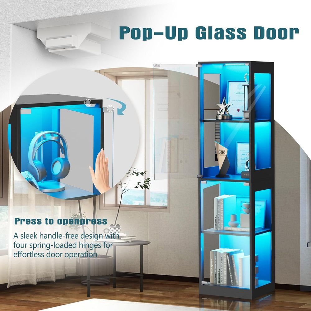 4-Tier Glass Display Cabinet w - Kids & Toys Expo Saudi Arabia ulasan dan harga